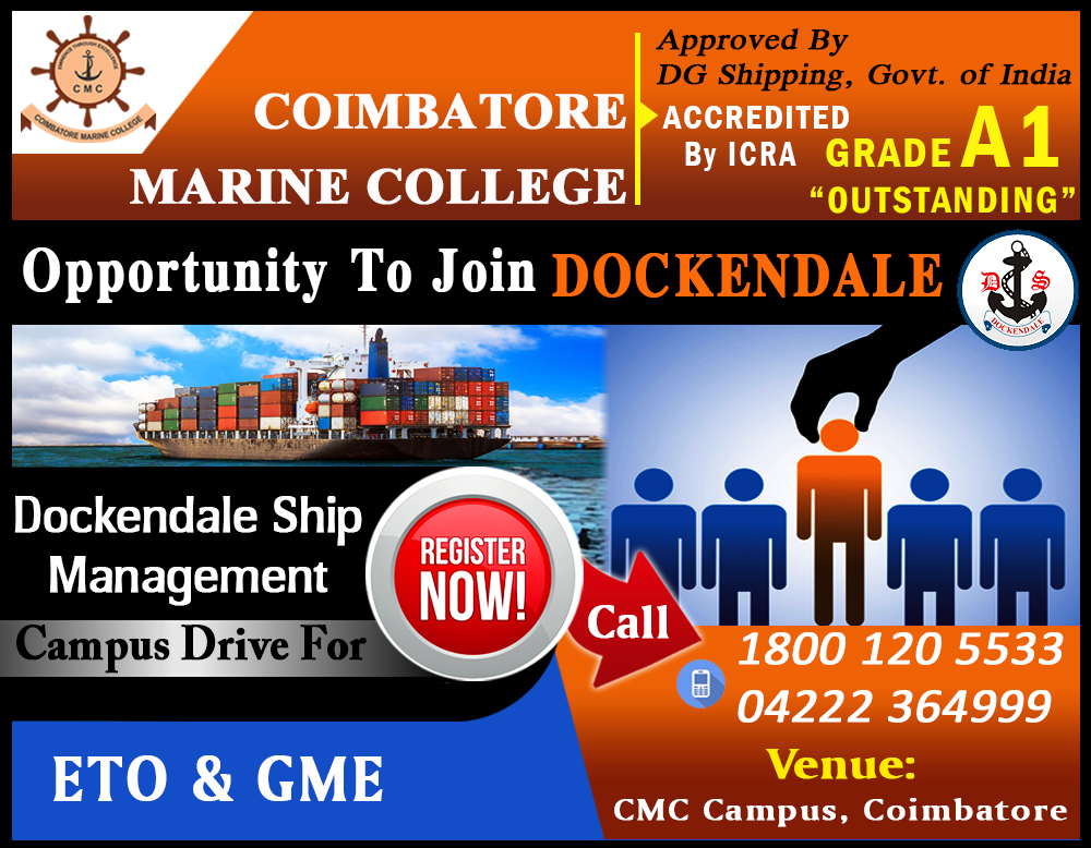 Dockendale_Ship_Management_Campus_Drive @ Coimbatore_Marine College
